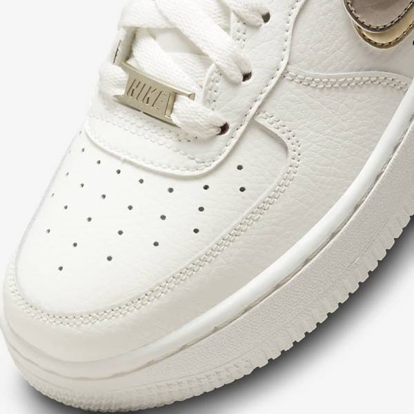 Kids' Nike Air Force 1 LV8 Older Sneakers White / Pink / Metal Blue Grey | NK358XGQ