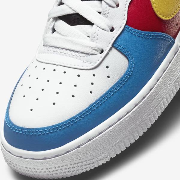 Kids' Nike Air Force 1 LV8 Older Sneakers White / Red / Royal / Gold | NK431KXZ