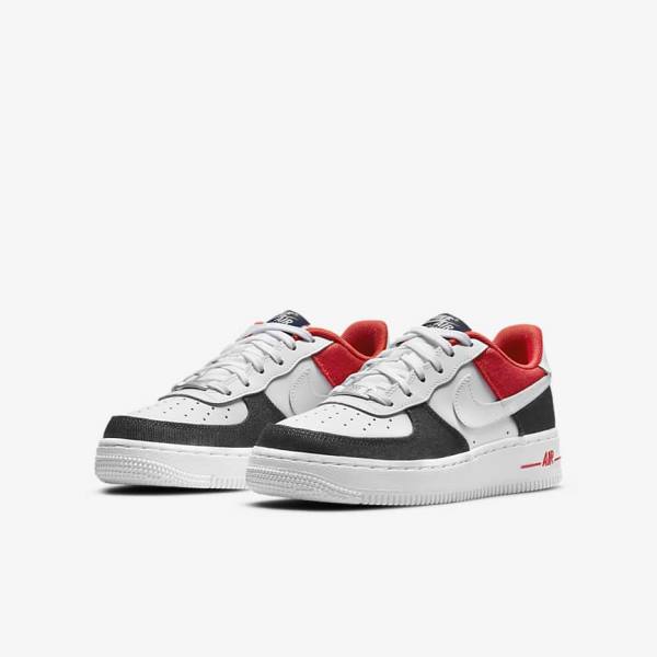 Kids' Nike Air Force 1 LV8 Older Sneakers White / Navy / Red / White | NK581UTN