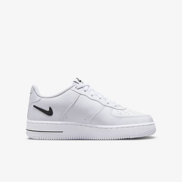 Kids' Nike Air Force 1 Older Sneakers White / Black | NK029UAJ