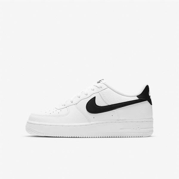 Kids\' Nike Air Force 1 Older Sneakers White / Black | NK521XVH