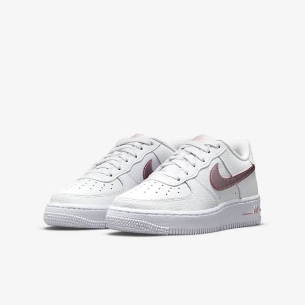 Kids' Nike Air Force 1 Older Sneakers White / Pink | NK735BLJ