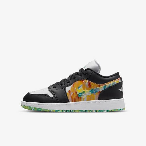 Kids\' Nike Air Jordan 1 Low SE Older Sneakers Black / Orange / White | NK318BNM