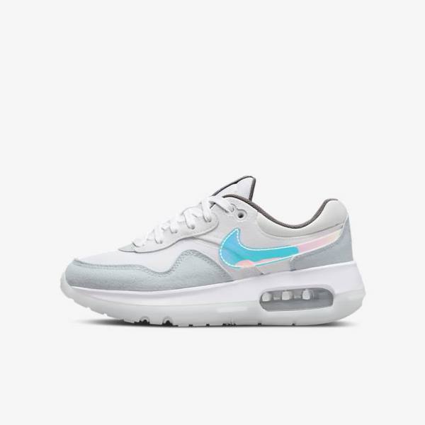 Kids\' Nike Air Max Motif Older Sneakers White / Blue Grey | NK307NAE