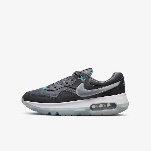 Kids\' Nike Air Max Motif Older Sneakers Grey / Turquoise / Dark Grey / Black | NK357FGE