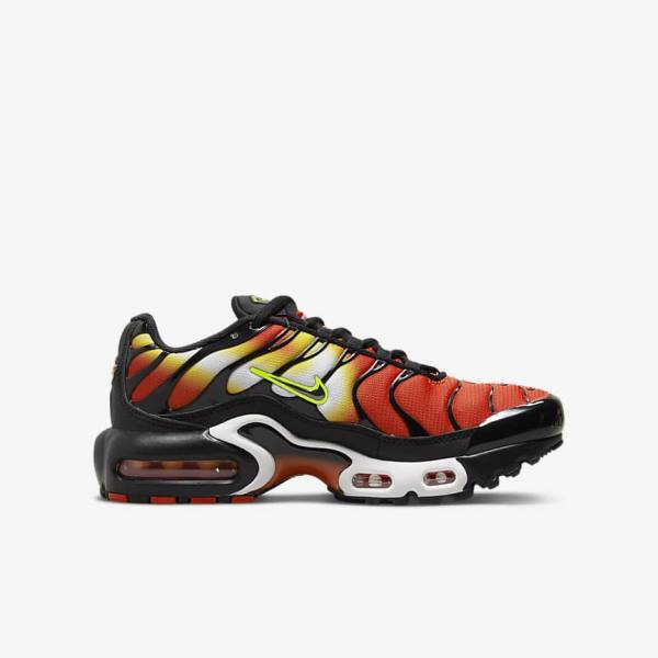 Kids' Nike Air Max Plus Older Sneakers Orange / Gold / Black | NK713EVD