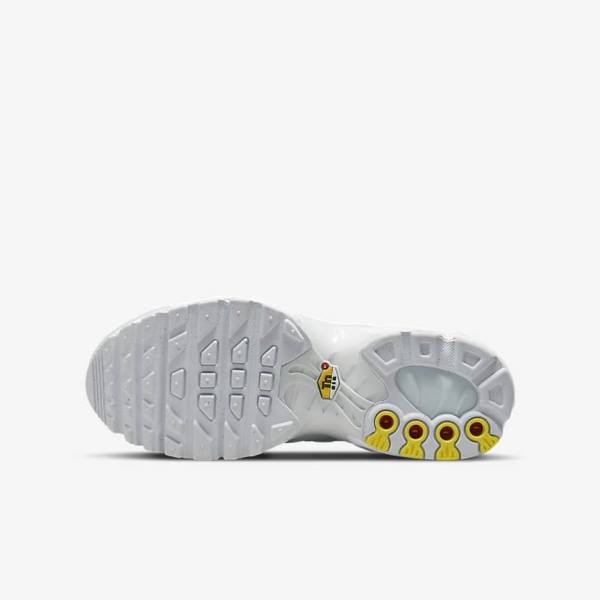 Kids' Nike Air Max Plus Older Sneakers White | NK958ZNW