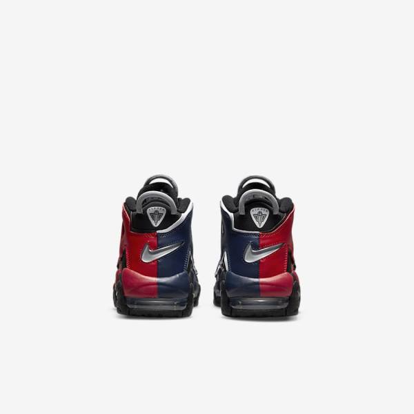 Kids' Nike Air More Uptempo Older Sneakers Black / Navy / White / Red | NK289KTA