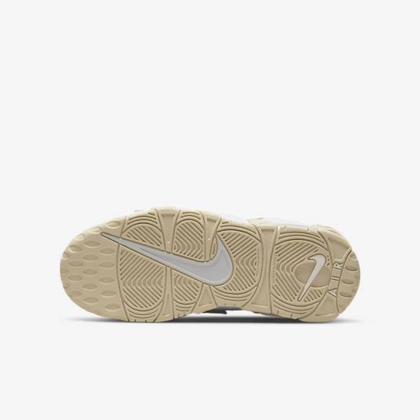 Kids' Nike Air More Uptempo Older Sneakers White / Brown / Light | NK310RVJ