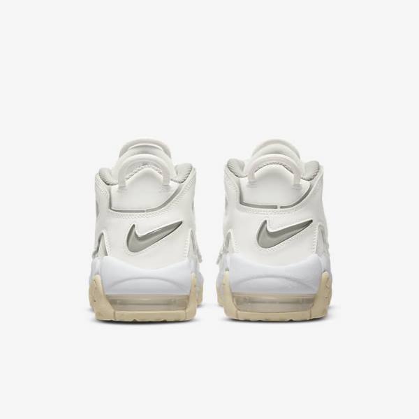 Kids' Nike Air More Uptempo Older Sneakers White / Brown / Light | NK310RVJ