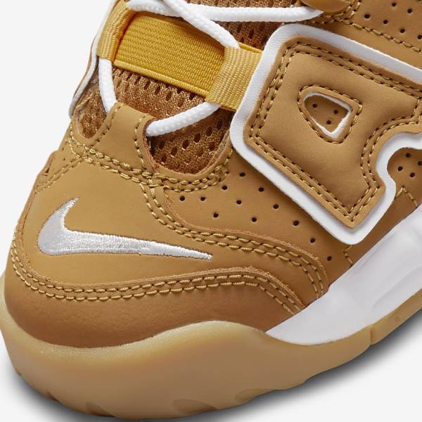 Kids' Nike Air More Uptempo Older Sneakers Brown / Light Brown / White | NK745UWP