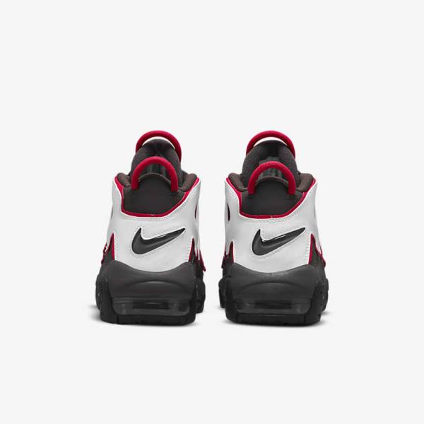 Kids' Nike Air More Uptempo Older Sneakers Grey / Black / Red / White | NK804VDF