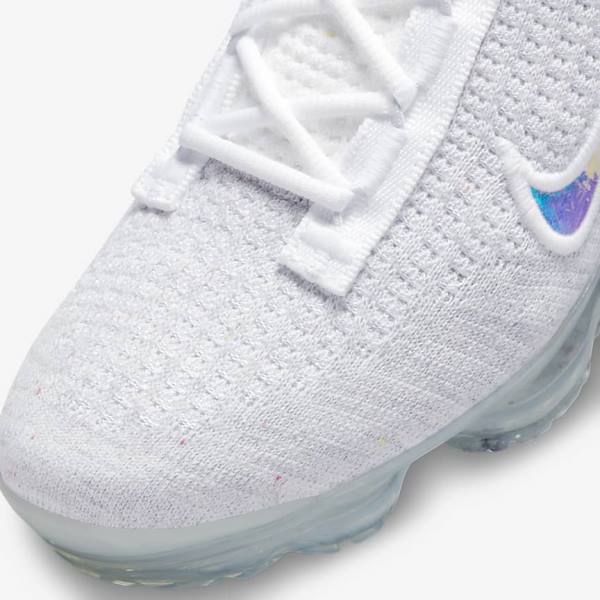 Kids' Nike Air VaporMax 2021 FK Older Sneakers White | NK379MTA