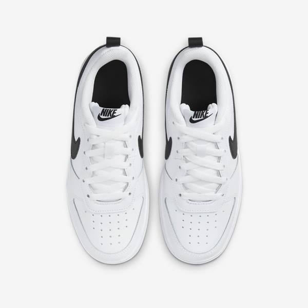 Kids' Nike Court Borough Low 2 Older Sneakers White / Black | NK062NSI