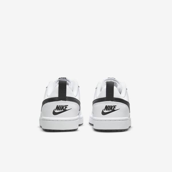 Kids' Nike Court Borough Low 2 Older Sneakers White / Black | NK062NSI