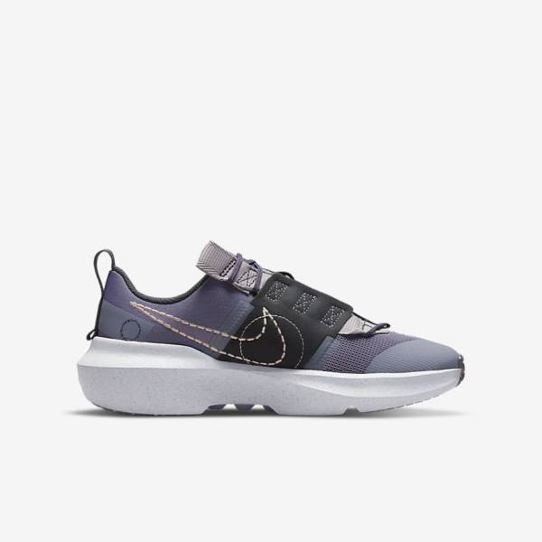 Kids' Nike Crater Impact Older Sneakers Purple / Grey / Metal Red Brown | NK912GJN