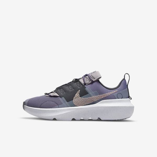 Kids\' Nike Crater Impact Older Sneakers Purple / Grey / Metal Red Brown | NK912GJN