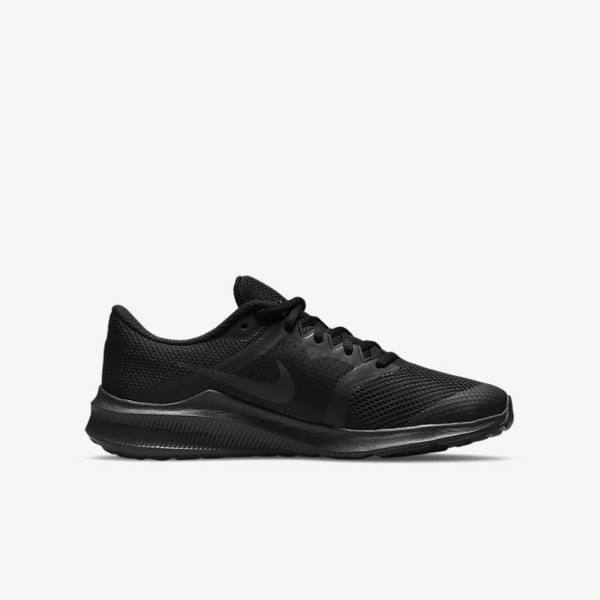 Kids' Nike Downshifter 11 Older Road Sneakers Black / Dark Grey | NK082ZPJ