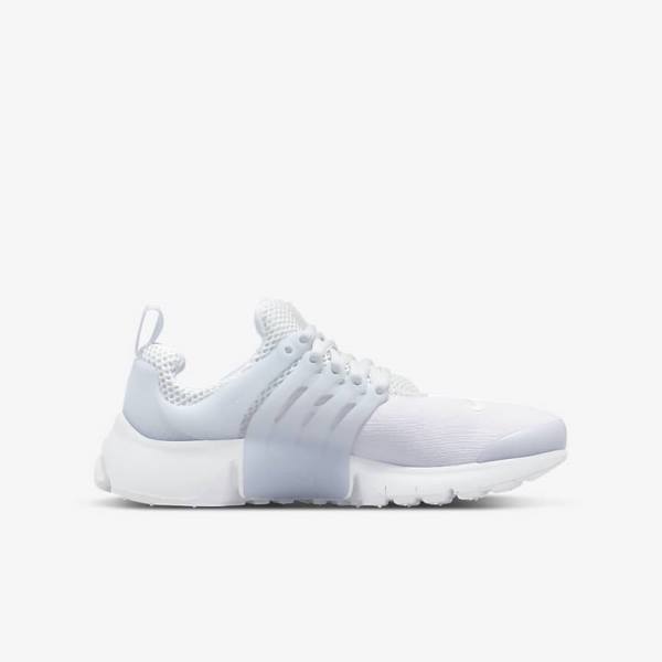 Kids' Nike Presto Older Sneakers White / Platinum / White | NK185RVJ