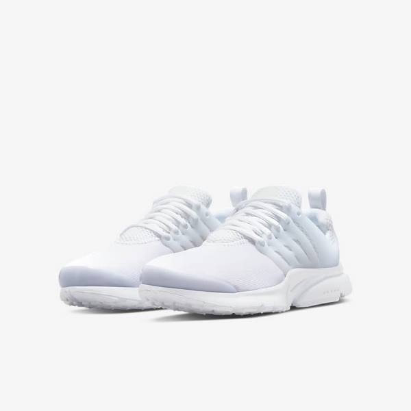 Kids' Nike Presto Older Sneakers White / Platinum / White | NK185RVJ