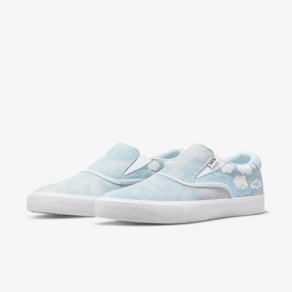 Kids' Nike SB Zoom Verona Slip x Rayssa Leal Skate Shoes Blue / White / Blue | NK189NSV