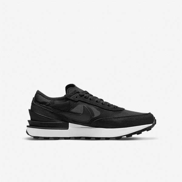 Kids' Nike Waffle One Older Sneakers Black / White / Orange / Black | NK375HWI