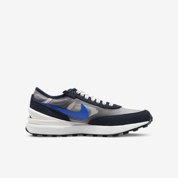 Kids' Nike Waffle One Older Sneakers Dark Obsidian / Black / Royal | NK984ZCJ