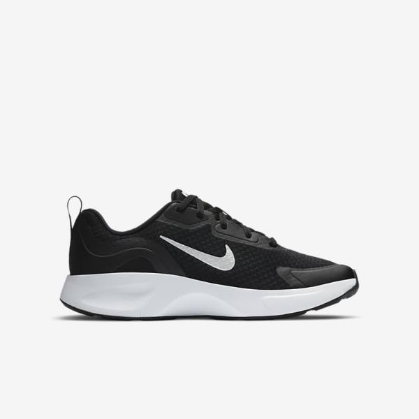 Kids' Nike WearAllDay Older Sneakers Black / White | NK386DVQ