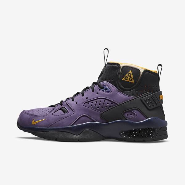 Men\'s Nike ACG Air Mowabb Sneakers Purple / Blue / Black / Gold | NK145QRO