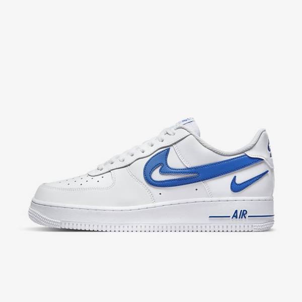 Men\'s Nike Air Force 1 07 Sneakers White / Royal | NK739SNQ