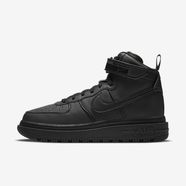 Men\'s Nike Air Force 1 Boot Sneakers Black / Dark Grey / White | NK629YGJ