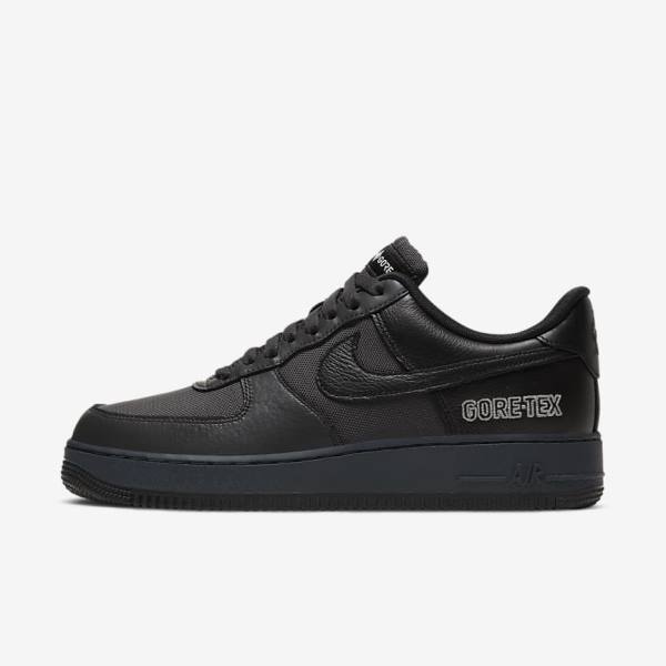 Men\'s Nike Air Force 1 GTX Sneakers Dark Grey / Black | NK197URB