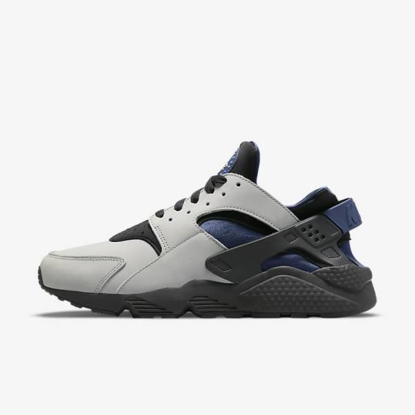 Men\'s Nike Air Huarache LE Sneakers Grey / Black / Navy | NK360HFV