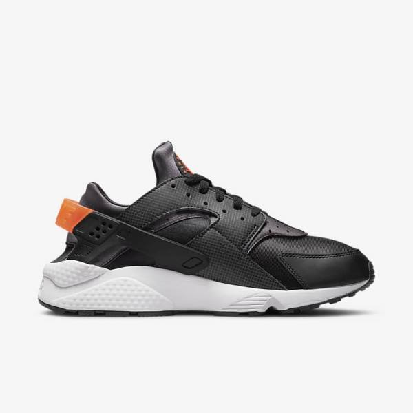 Men's Nike Air Huarache Sneakers Black / Orange / Grey / White | NK604WID