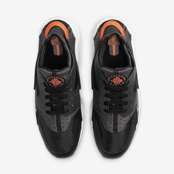 Men's Nike Air Huarache Sneakers Black / Orange / Grey / White | NK604WID