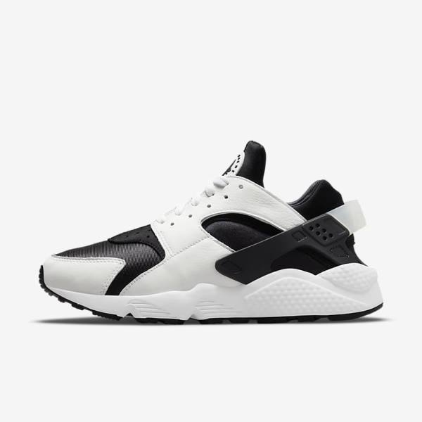 Men\'s Nike Air Huarache Sneakers Black / White | NK872VGN