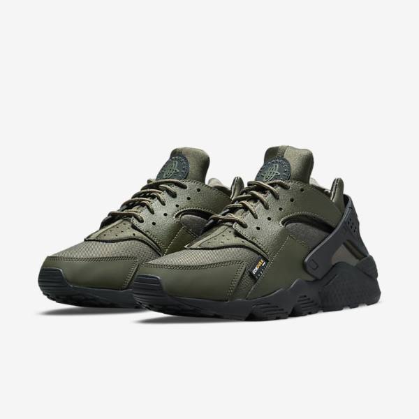 Men's Nike Air Huarache Sneakers Khaki / Black / Gold / Khaki | NK835USY