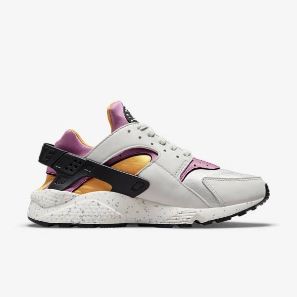 Men's Nike Air Huarache Sneakers Light Beige / Gold / Black / Pink | NK516BHV