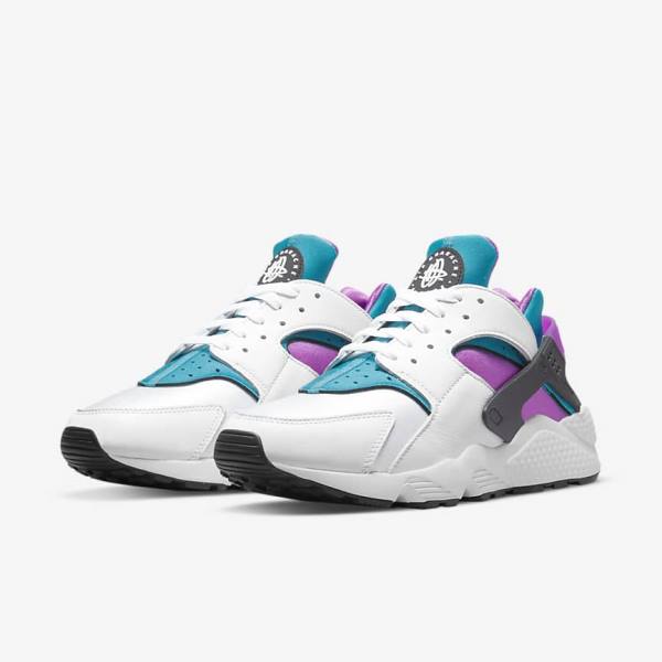 Men's Nike Air Huarache Sneakers White / Black | NK706SRY