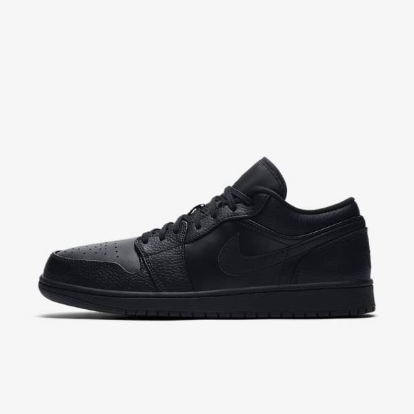 Men\'s Nike Air Jordan 1 Low Sneakers Black | NK301YZV