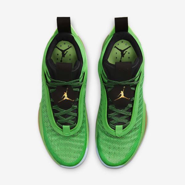 Men's Nike Air Jordan XXXVI Basketball Shoes Green / Black / Light Green / Metal Gold | NK624PDR