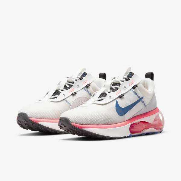 Men's Nike Air Max 2021 Sneakers White / Red / Black / Blue | NK973DWO