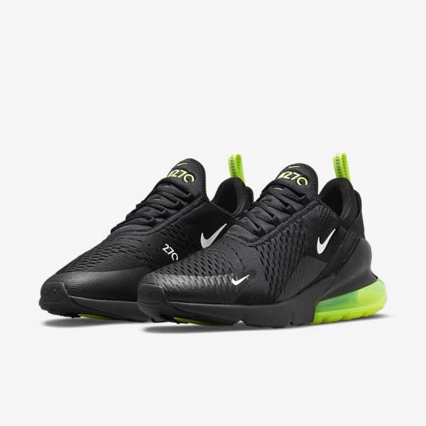 Men's Nike Air Max 270 Sneakers Black / Silver / White | NK785KWE