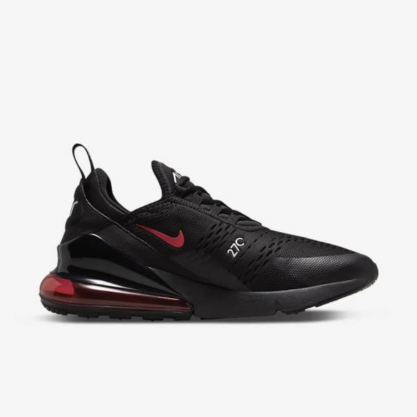 Men's Nike Air Max 270 Sneakers Black / White / Red | NK798FGM