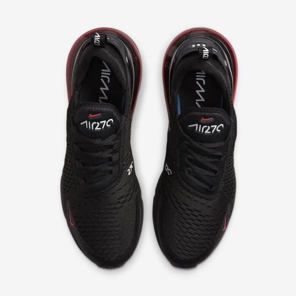 Men's Nike Air Max 270 Sneakers Black / White / Red | NK798FGM