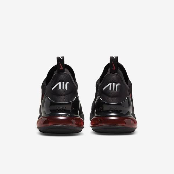 Men's Nike Air Max 270 Sneakers Black / White / Red | NK798FGM