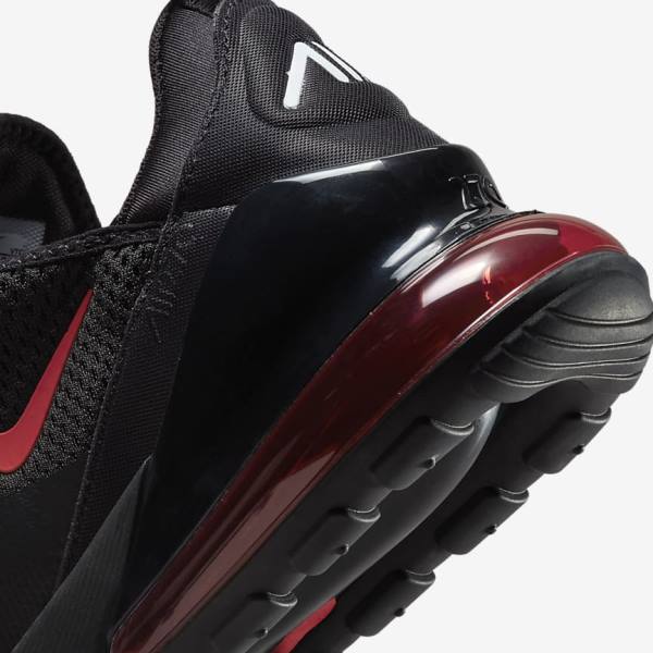 Men's Nike Air Max 270 Sneakers Black / White / Red | NK798FGM