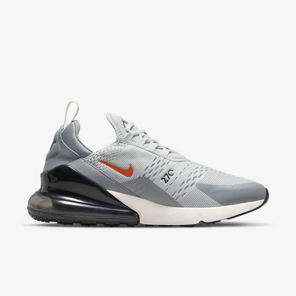 Men's Nike Air Max 270 Sneakers Grey / Orange | NK387RBK