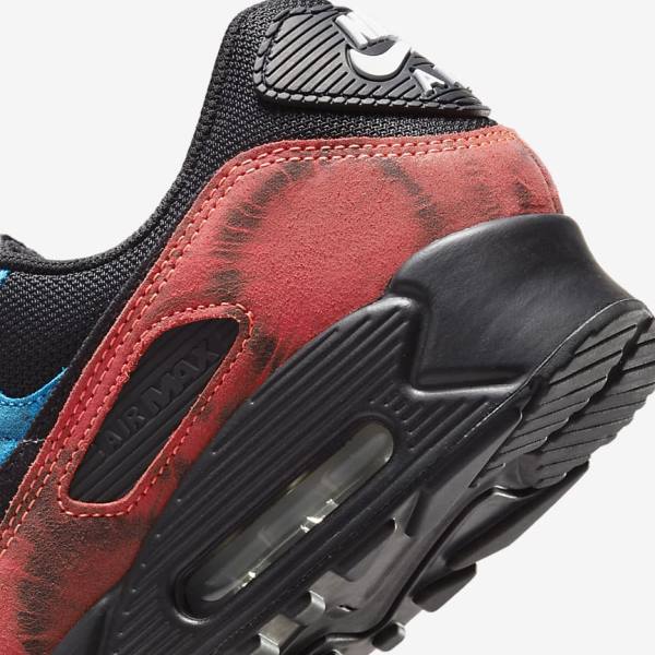 Men's Nike Air Max 90 Sneakers Black / Blue / Red / White | NK156XCR