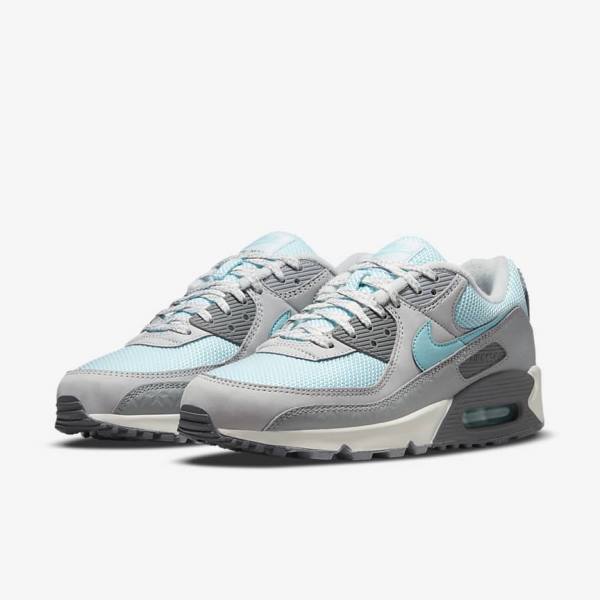 Men's Nike Air Max 90 Sneakers Grey / Platinum | NK375EPL